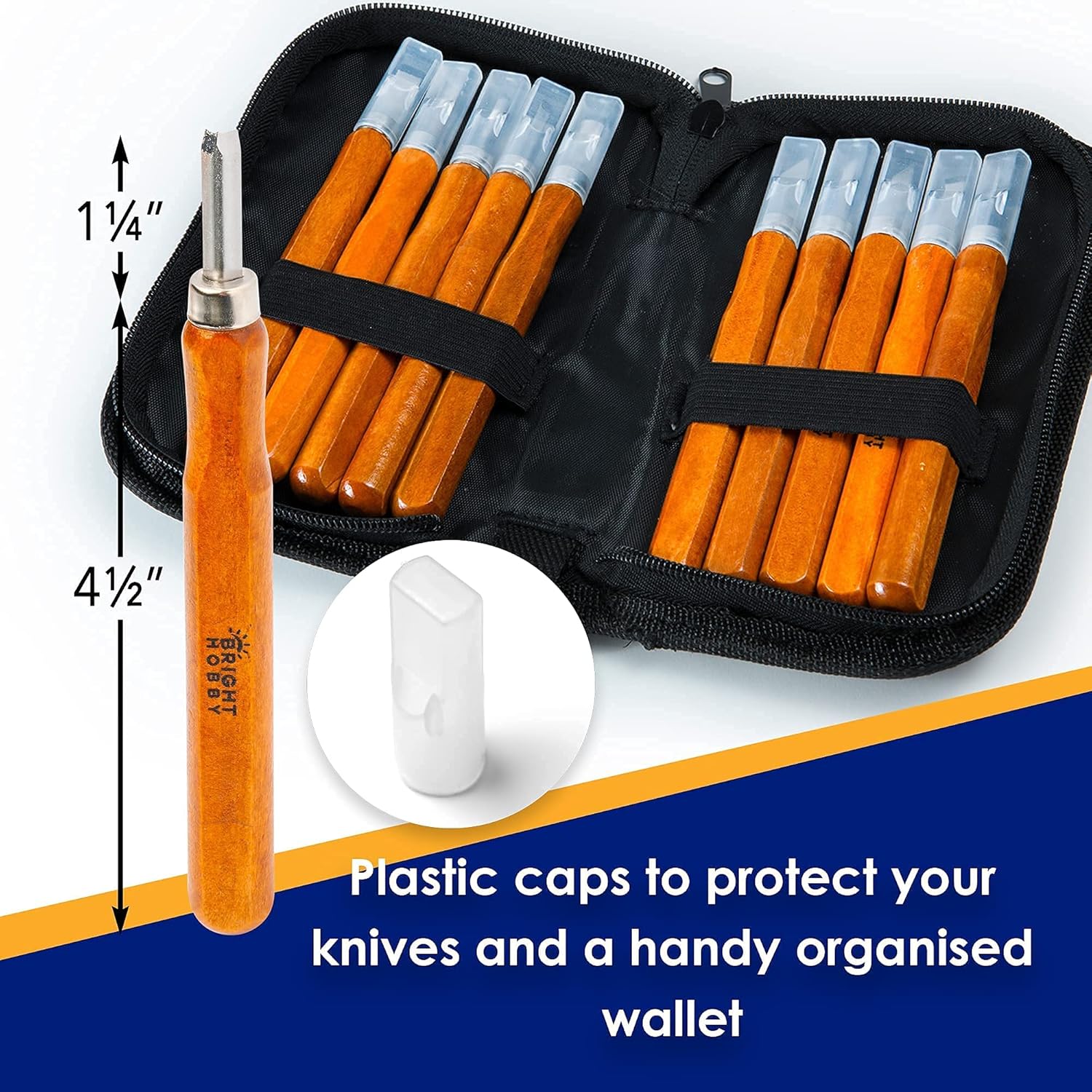 26-Pieces Wood Carving Tools Kit for Beginners, Professionals, Super Sharp High Carbon Wood Carving Knife Set, Whittling Kit for Multipurpose Sculpting, Soap, Pumpkin Carving and More - Image 7